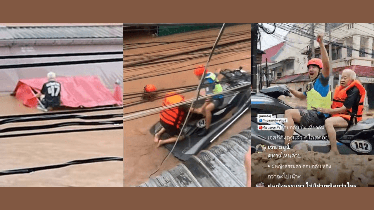 Netizens join forces to save pensioner trapped on roof of flooded house
